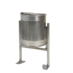 PAPELERA BARCELONA SEMICIRCULAR INOX